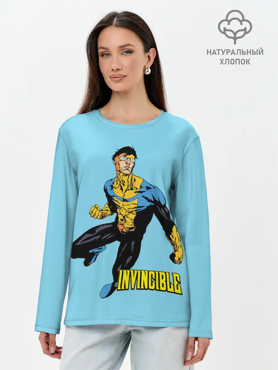 Лонгслив женский. Хлопок / Invincible / Неуязвимый