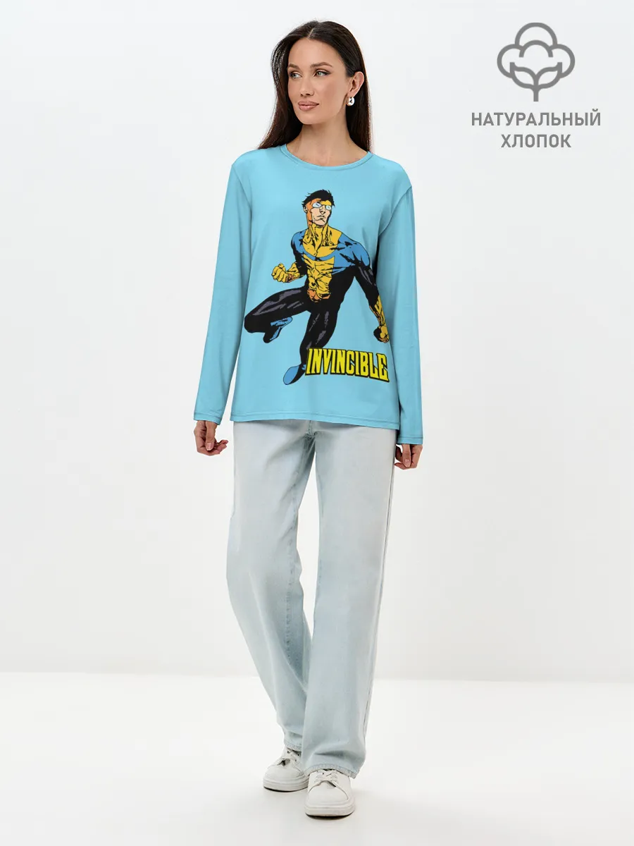 Лонгслив женский. Хлопок / Invincible / Неуязвимый