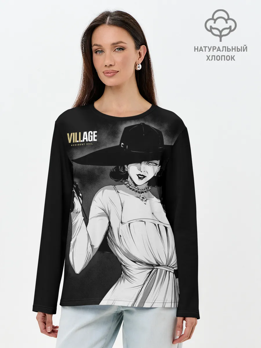 Лонгслив женский. Хлопок / Lady Alcina Dimitrescu