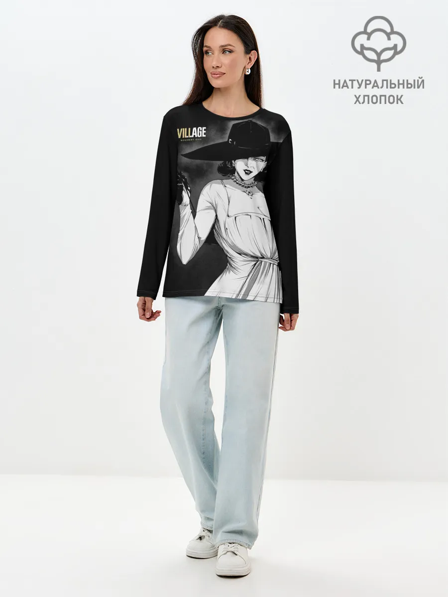 Лонгслив женский. Хлопок / Lady Alcina Dimitrescu