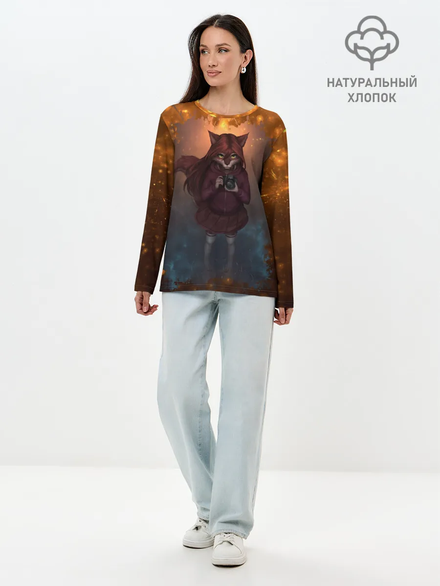 Лонгслив женский. Хлопок / Fury Photographer