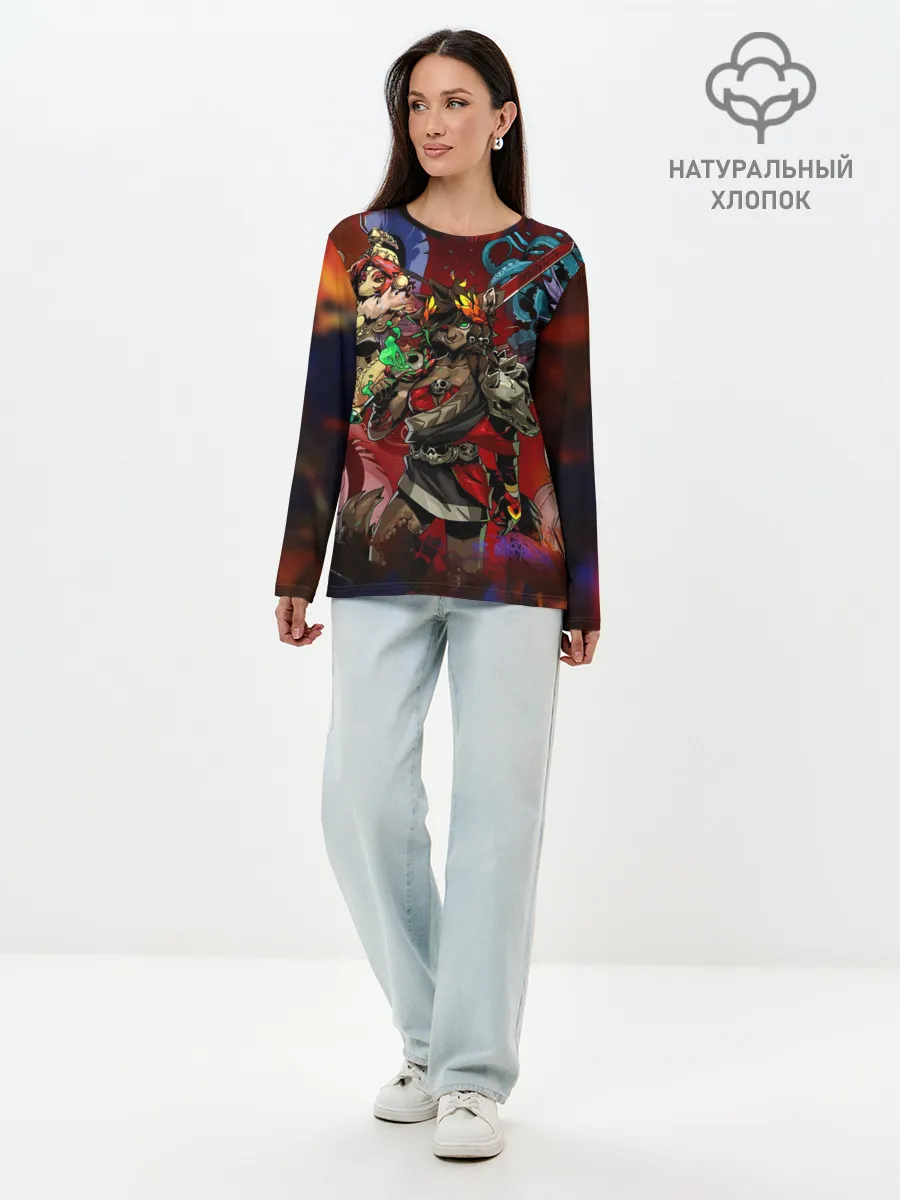 Лонгслив женский. Хлопок / Hades furry girls