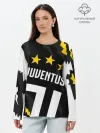 Лонгслив женский. Хлопок / JUVENTUS / ЮВЕНТУС / ПОРЕЗЫ
