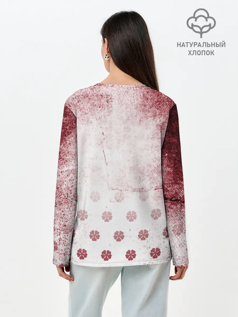 Лонгслив женский. Хлопок / Зора Идеаре Чёрный клевер