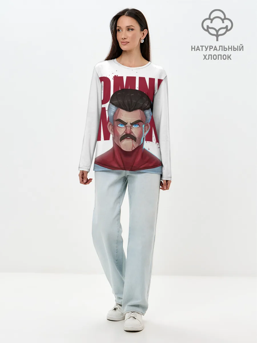 Лонгслив женский. Хлопок / Омни Мен