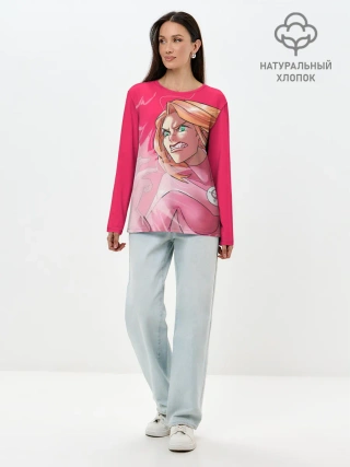Лонгслив женский. Хлопок / Атом Ева
