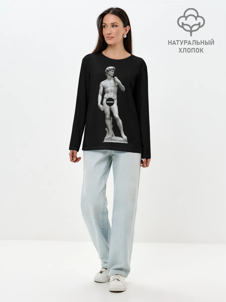 Лонгслив женский. Хлопок / David