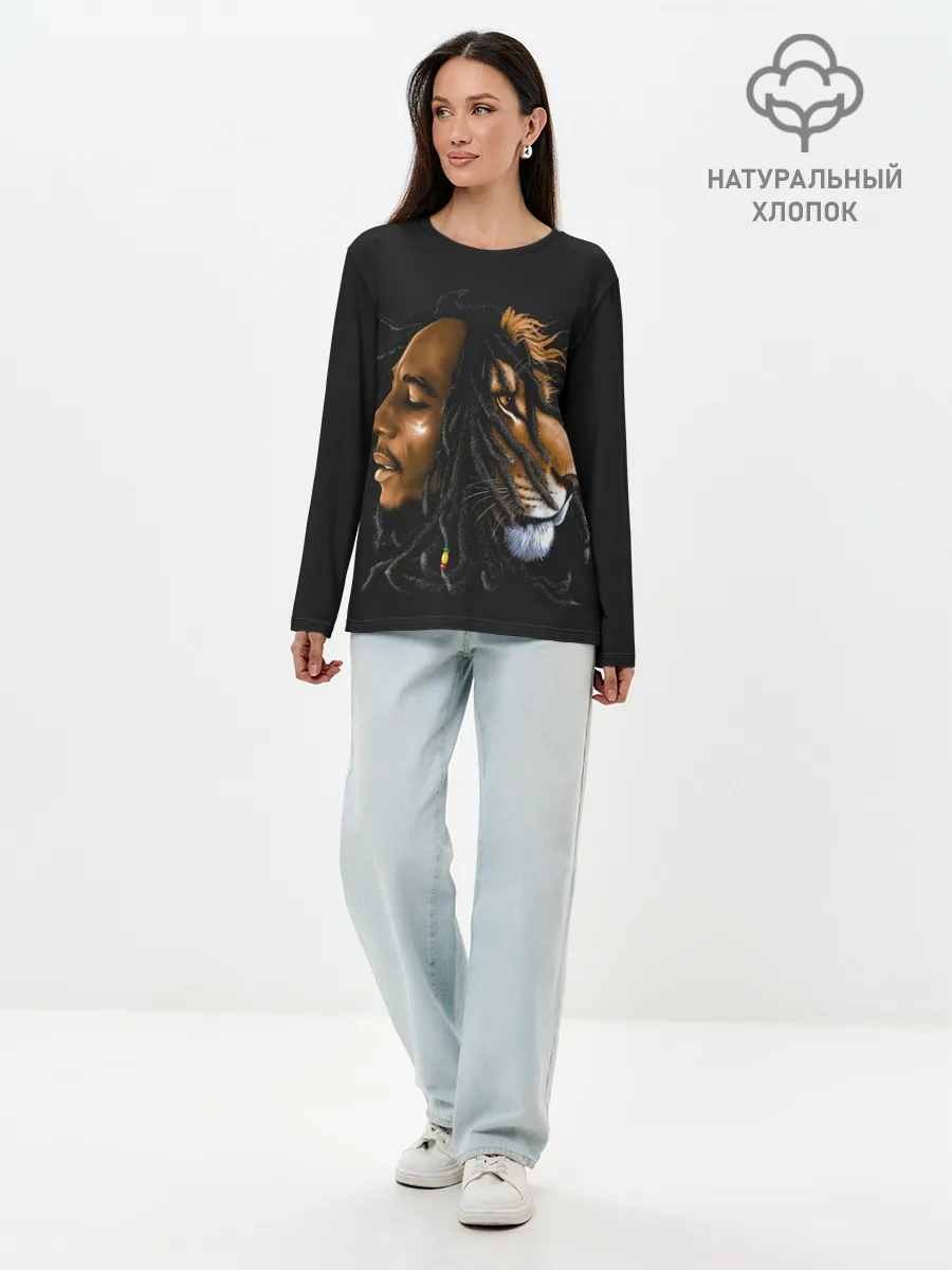 Лонгслив женский. Хлопок / БОБ МАРЛИ