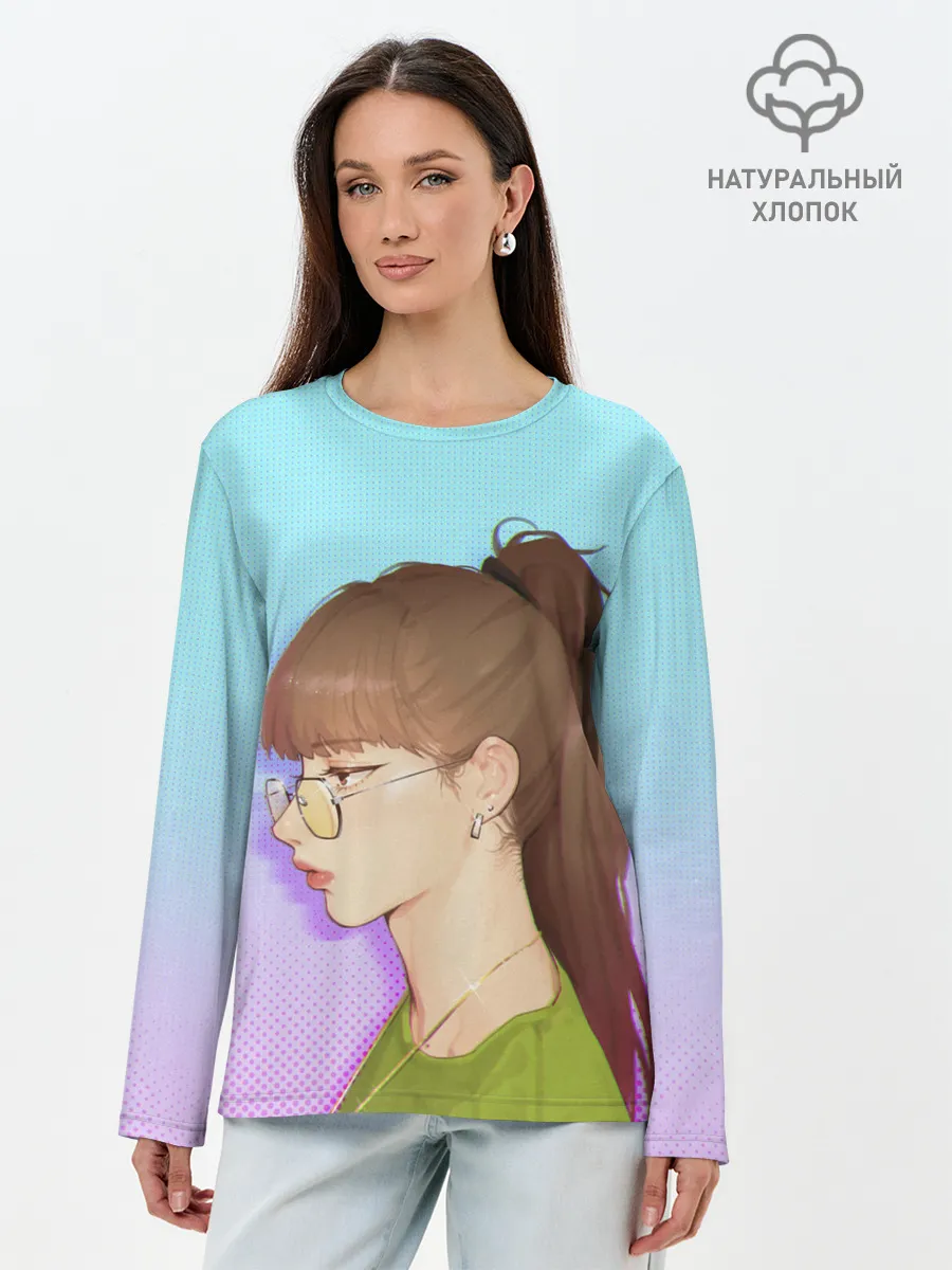 Лонгслив женский. Хлопок / Lalalalisa