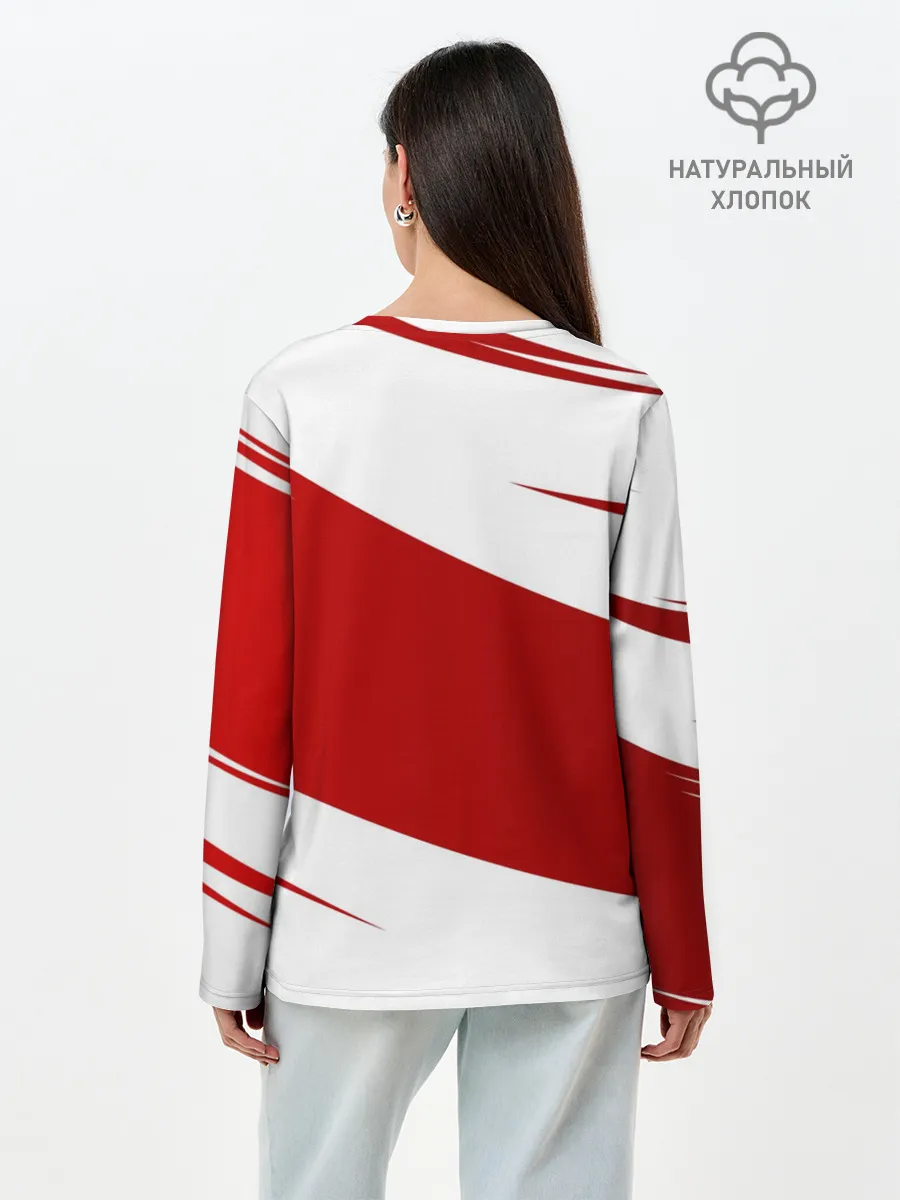 Лонгслив женский. Хлопок / Ломкие линии