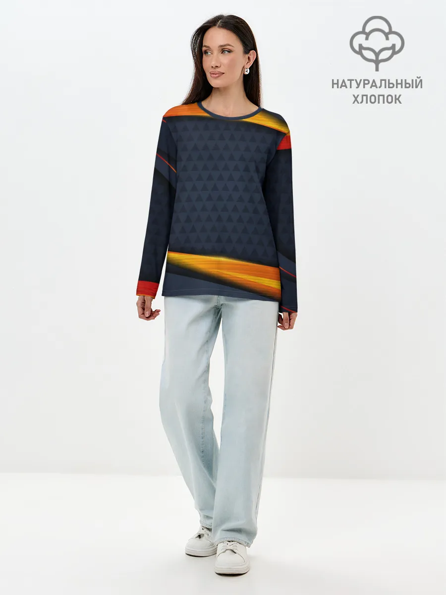 Лонгслив женский. Хлопок / Sport Dark style