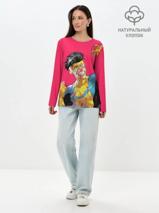 Лонгслив женский. Хлопок / Неуязвимый