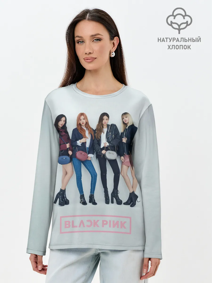 Лонгслив женский. Хлопок / Blackpink Squad