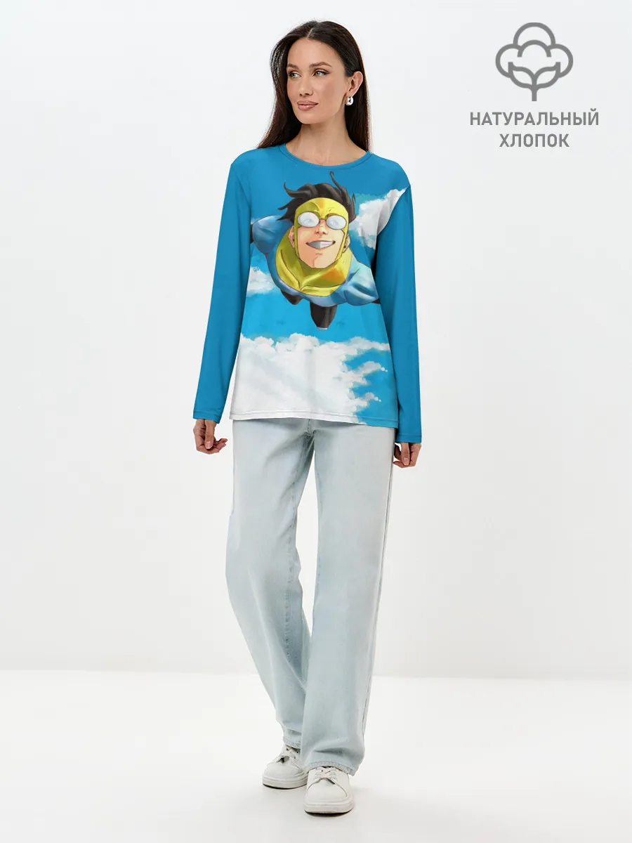 Лонгслив женский. Хлопок / Неуязвимый