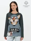 Лонгслив женский. Хлопок / Furry fox