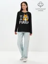Лонгслив женский. Хлопок / I love furry