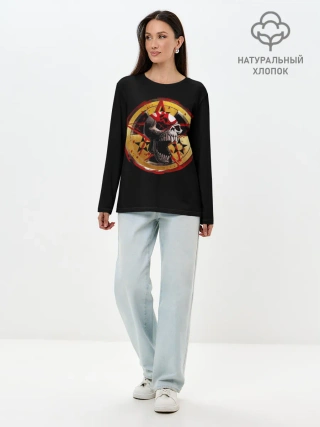 Лонгслив женский. Хлопок / Five Finger Death Punch | FFDP