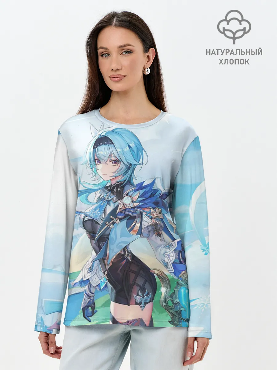 Лонгслив женский. Хлопок / Eula | Genshin Impact