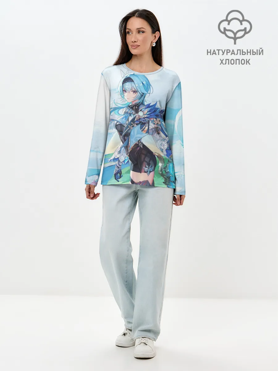 Лонгслив женский. Хлопок / Eula | Genshin Impact