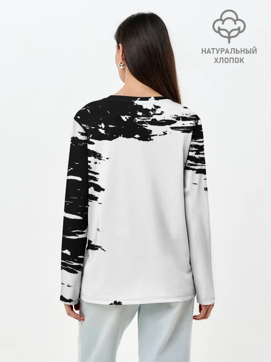 Лонгслив женский. Хлопок / Ями Сукэхиро Чёрный клевер