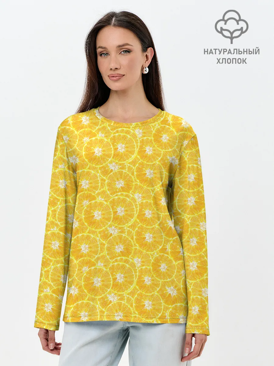 Лонгслив женский. Хлопок / Fresh Lemon