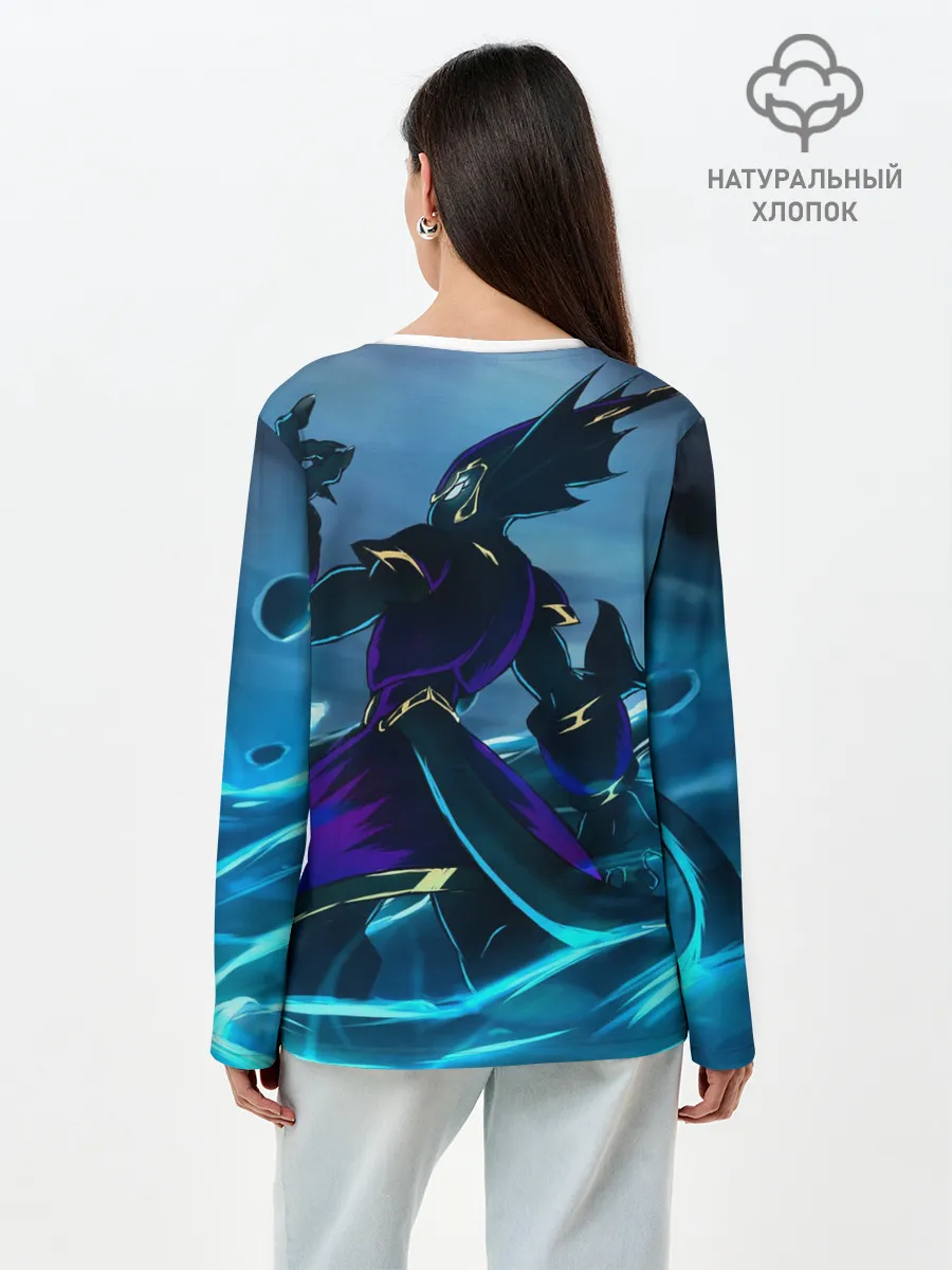 Лонгслив женский. Хлопок / Демон