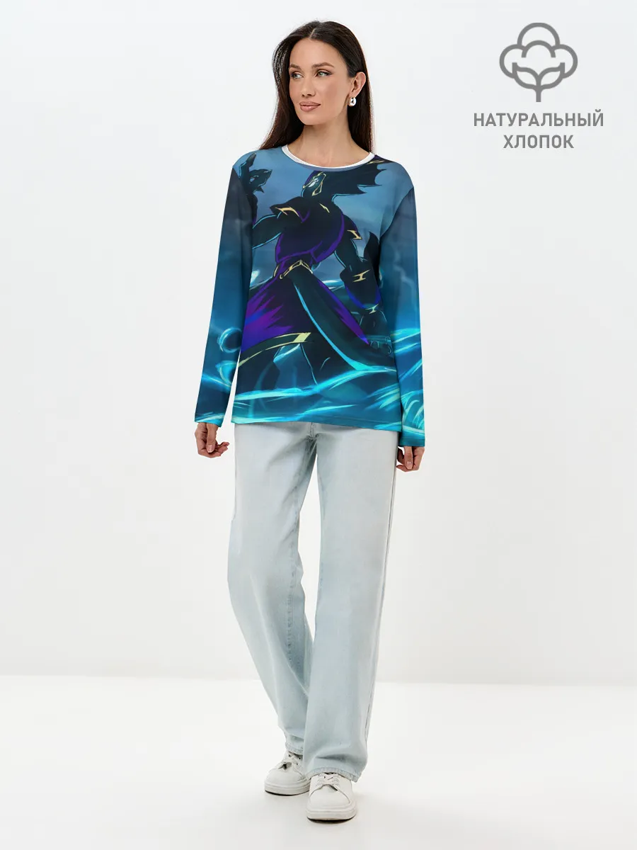 Лонгслив женский. Хлопок / Демон