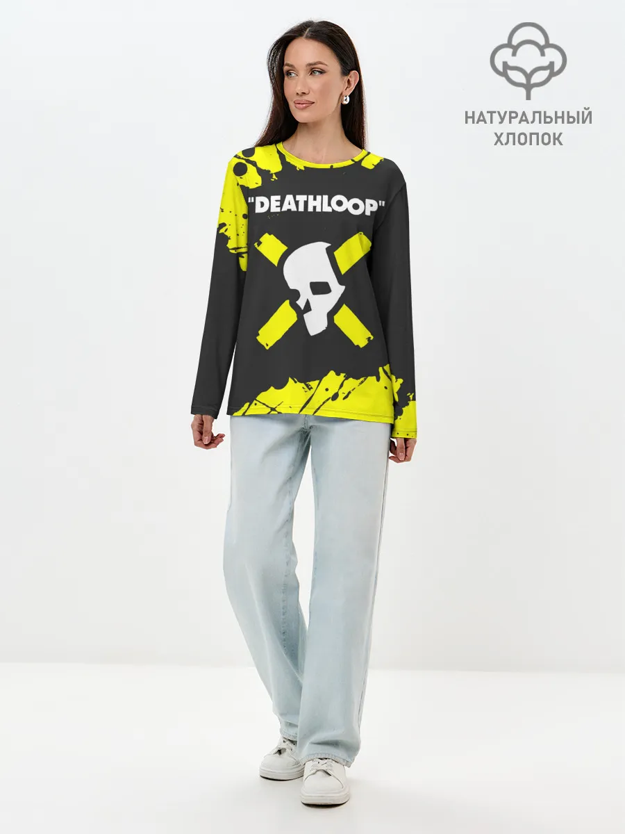 Лонгслив женский. Хлопок / Deathloop - Paint