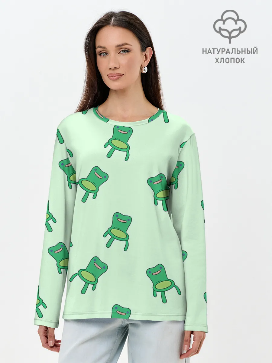 Лонгслив женский. Хлопок / Froggy crossing