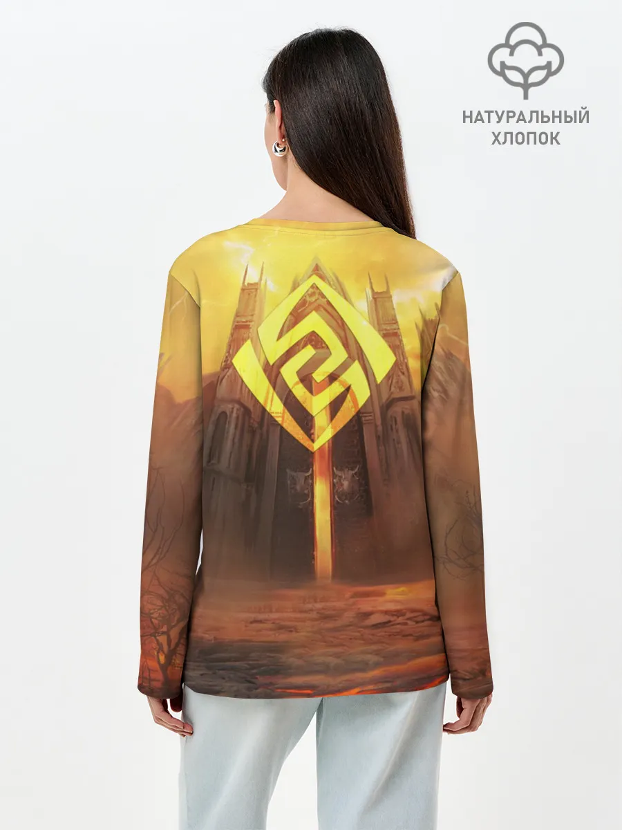 Лонгслив женский. Хлопок / GENSHIN INPACT, Zhong li