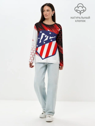 Лонгслив женский. Хлопок / ATLETICO DE MADRID / АТЛЕТИКО