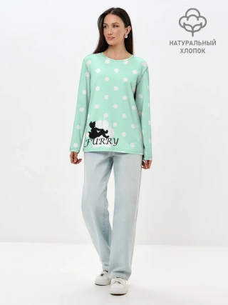 Лонгслив женский. Хлопок / Furry Fox
