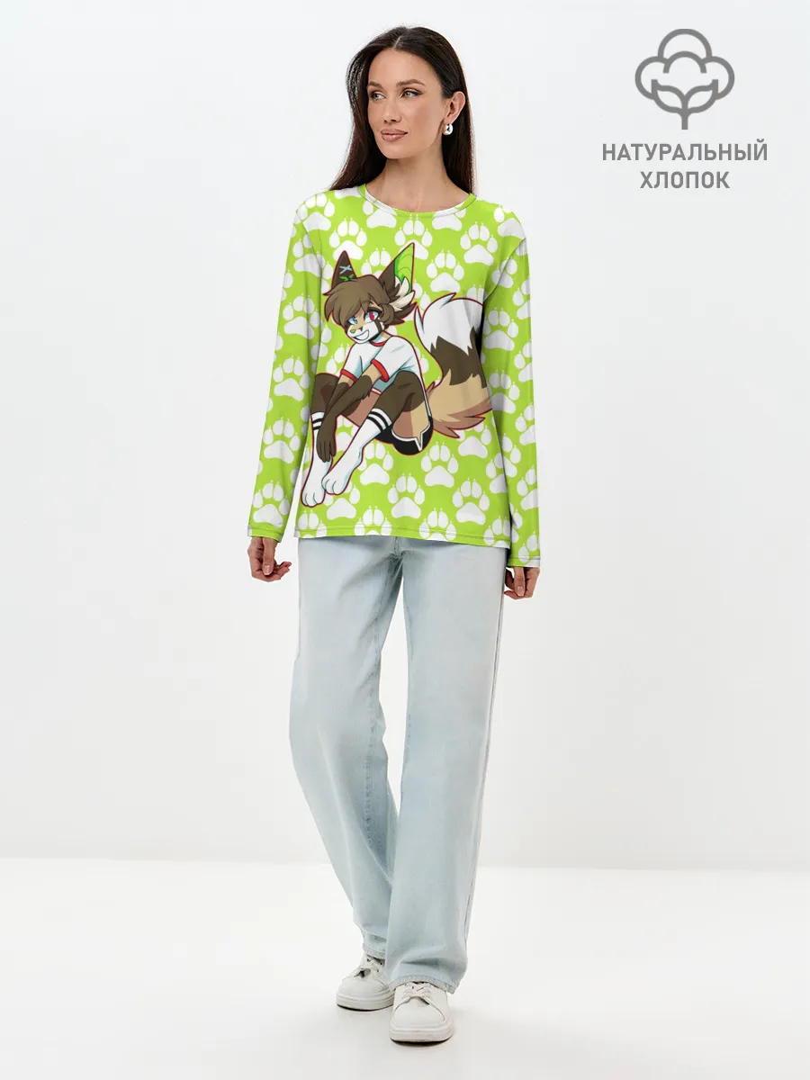Лонгслив женский. Хлопок / Фурии Лис