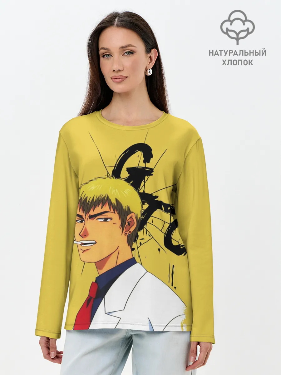 Лонгслив женский. Хлопок / Крутой учитель Онидзука