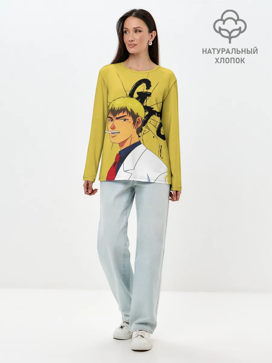 Лонгслив женский. Хлопок / Крутой учитель Онидзука