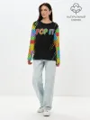 Лонгслив женский. Хлопок / POP IT / SIMPLE DIMPLE