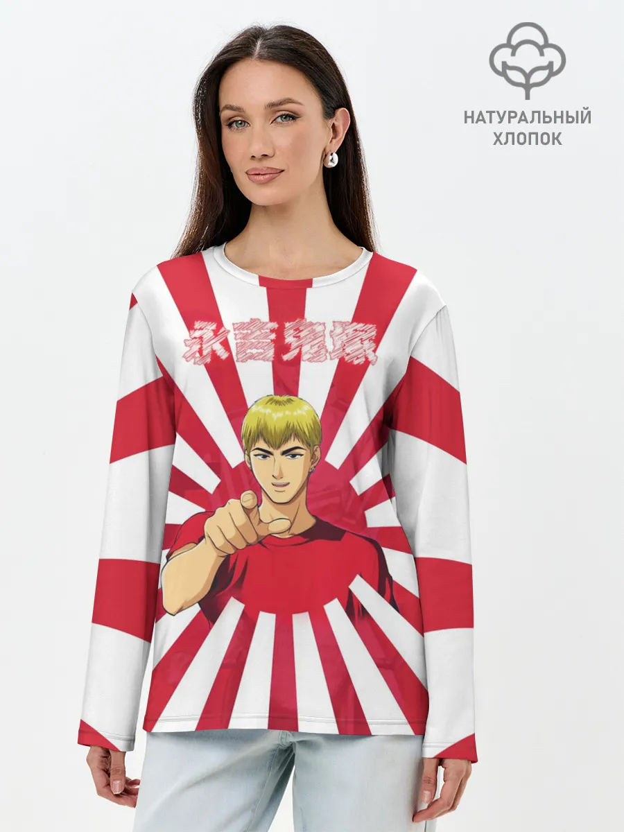 Лонгслив женский. Хлопок / Крутой учитель Онидзука