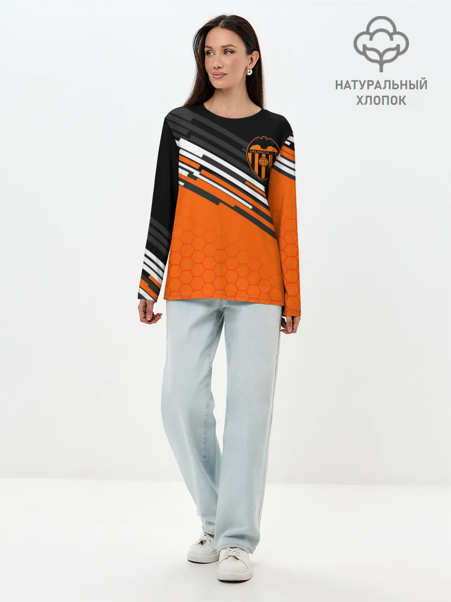 Лонгслив женский. Хлопок / ФК ВАЛЕНСИЯ / SPORT / СПОРТ