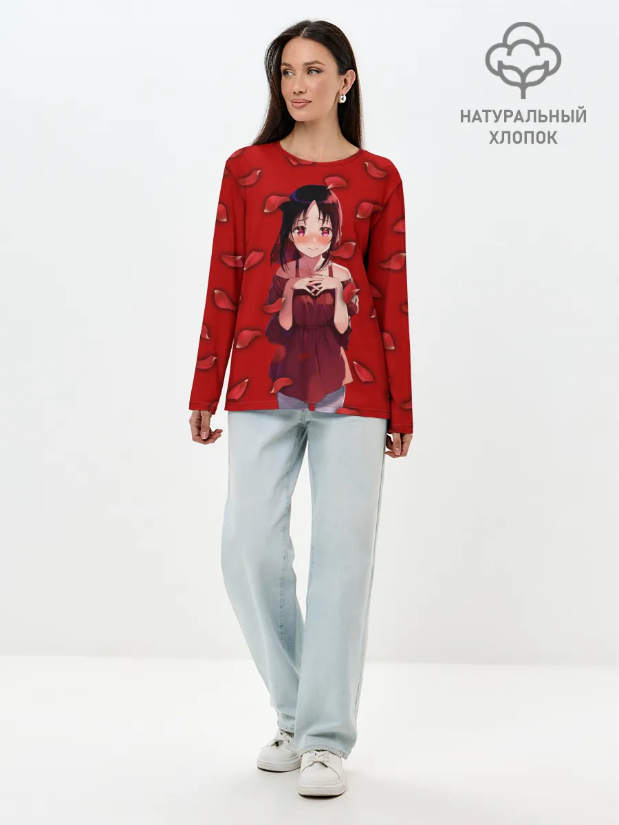 Лонгслив женский. Хлопок / Госпожа Кагуя