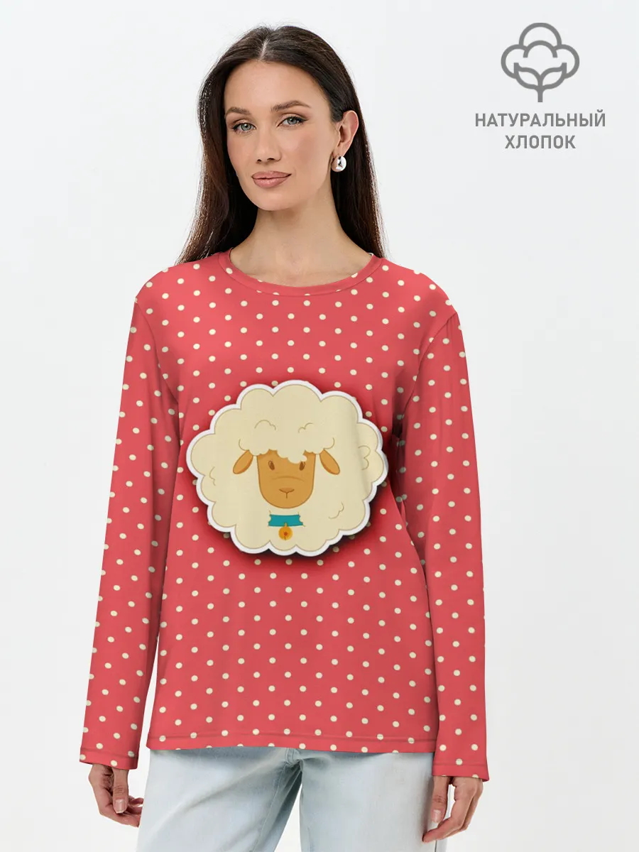 Лонгслив женский. Хлопок / Овечка