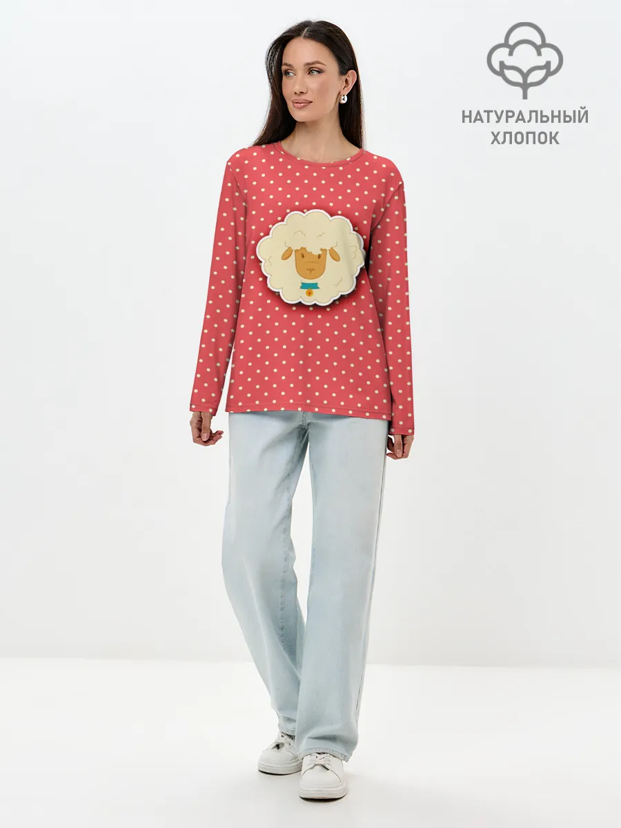 Лонгслив женский. Хлопок / Овечка