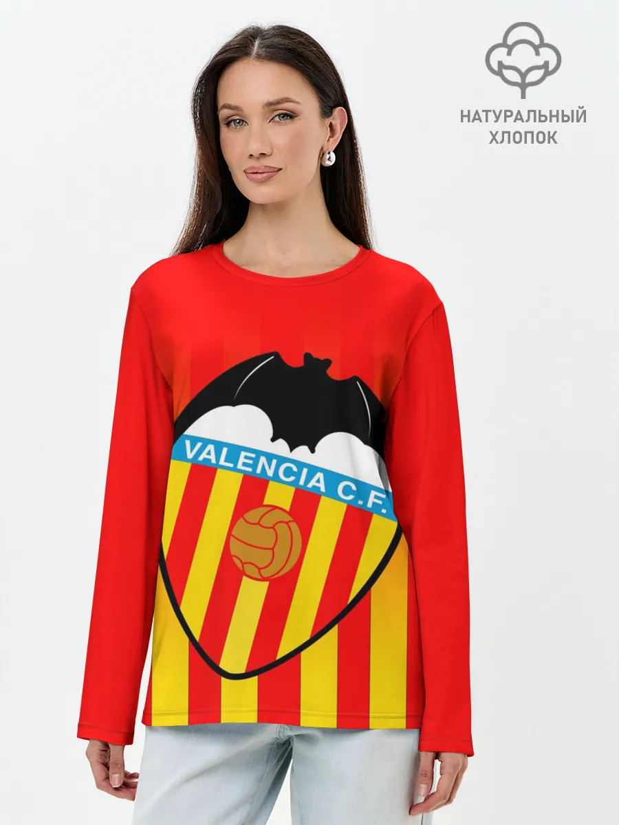 Лонгслив женский. Хлопок / FC VALENCIA / ФК ВАЛЕНСИЯ