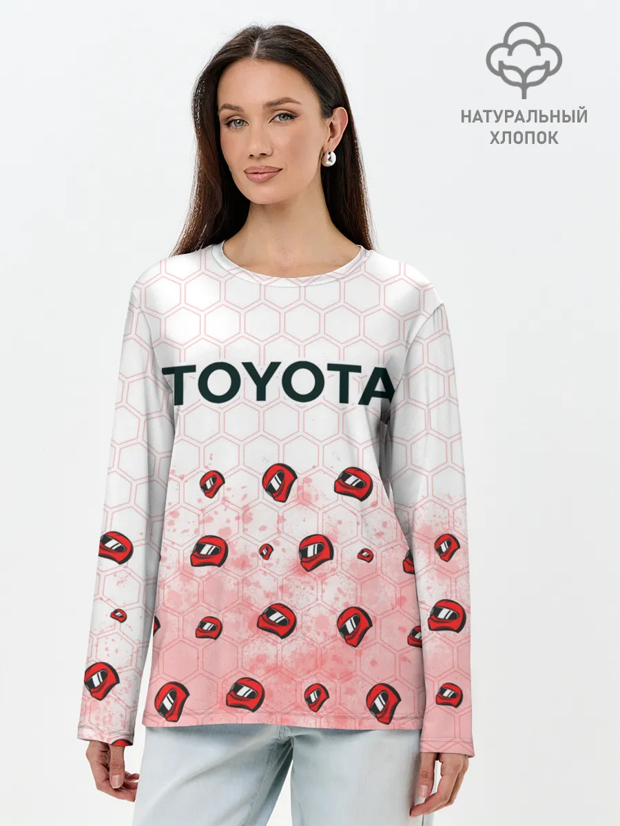 Лонгслив женский. Хлопок / Тойота - Racing