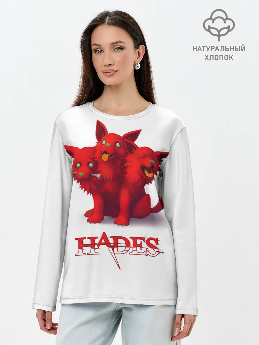 Лонгслив женский. Хлопок / Hades wolf