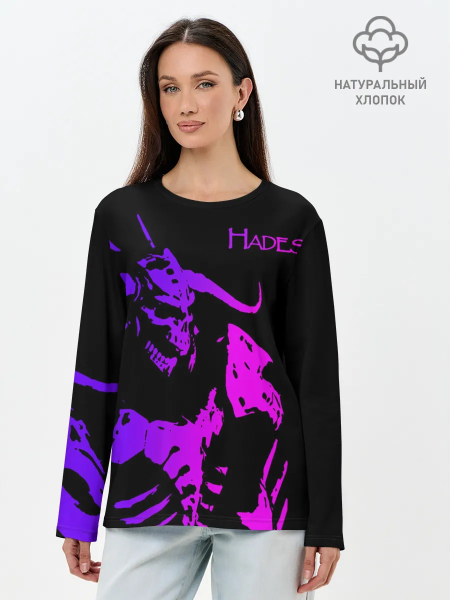 Лонгслив женский. Хлопок / Hades demon