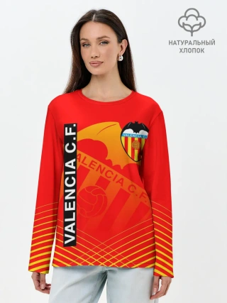 Лонгслив женский. Хлопок / FC VALENCIA / ФК ВАЛЕНСИЯ