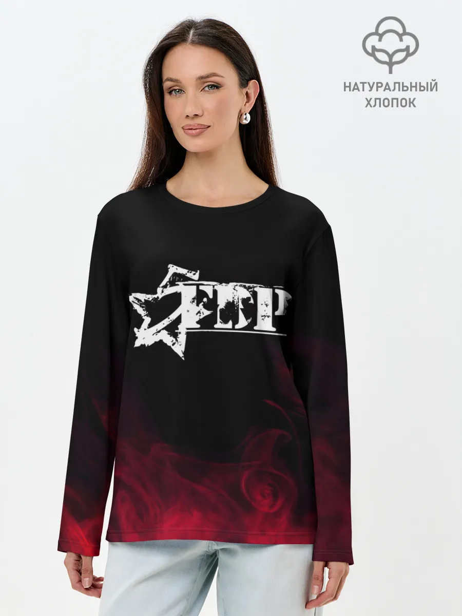 Лонгслив женский. Хлопок / 5FDP | RED SMOKE