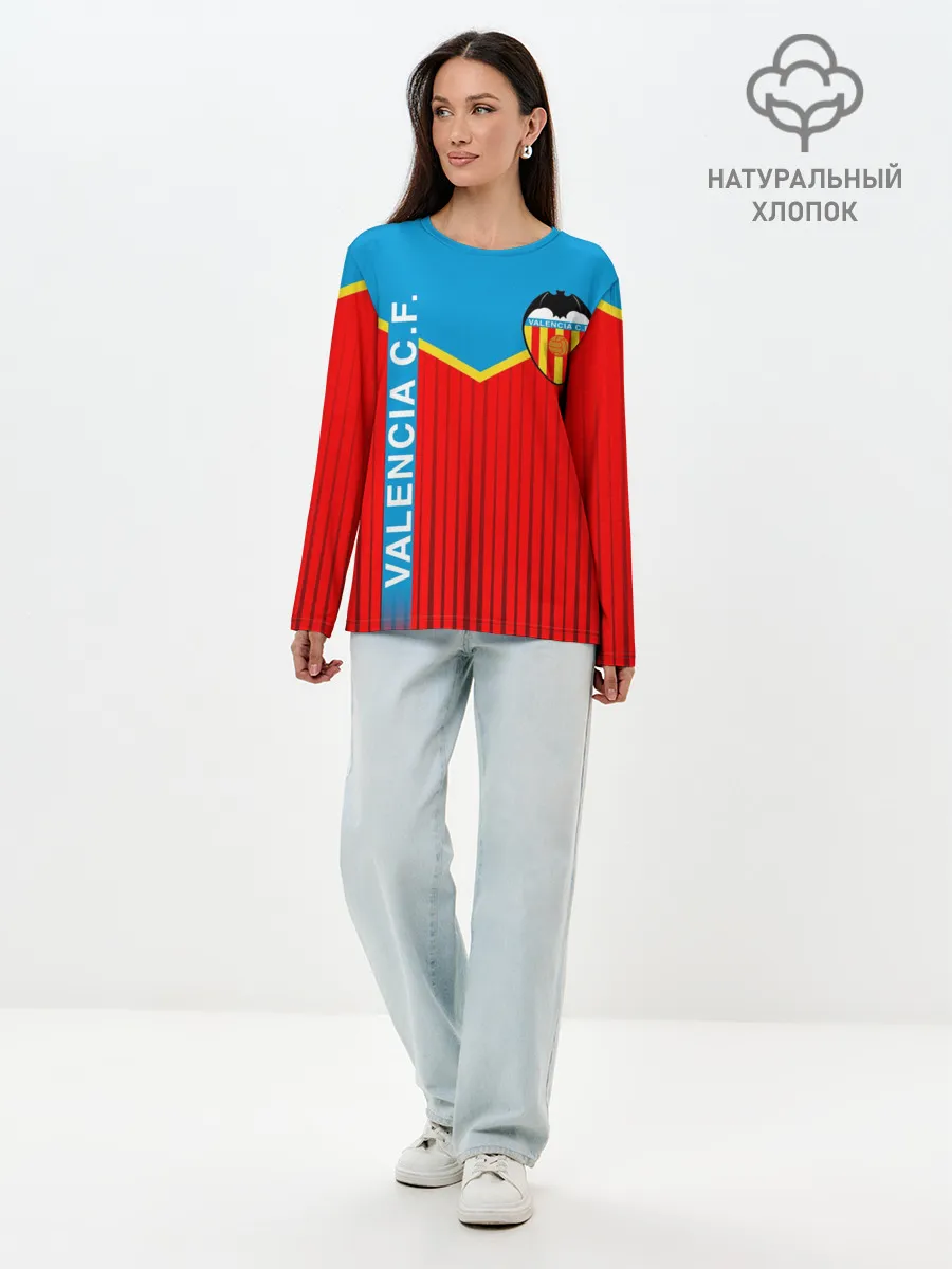 Лонгслив женский. Хлопок / FC VALENCIA / ФК ВАЛЕНСИЯ