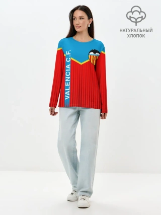 Лонгслив женский. Хлопок / FC VALENCIA / ФК ВАЛЕНСИЯ