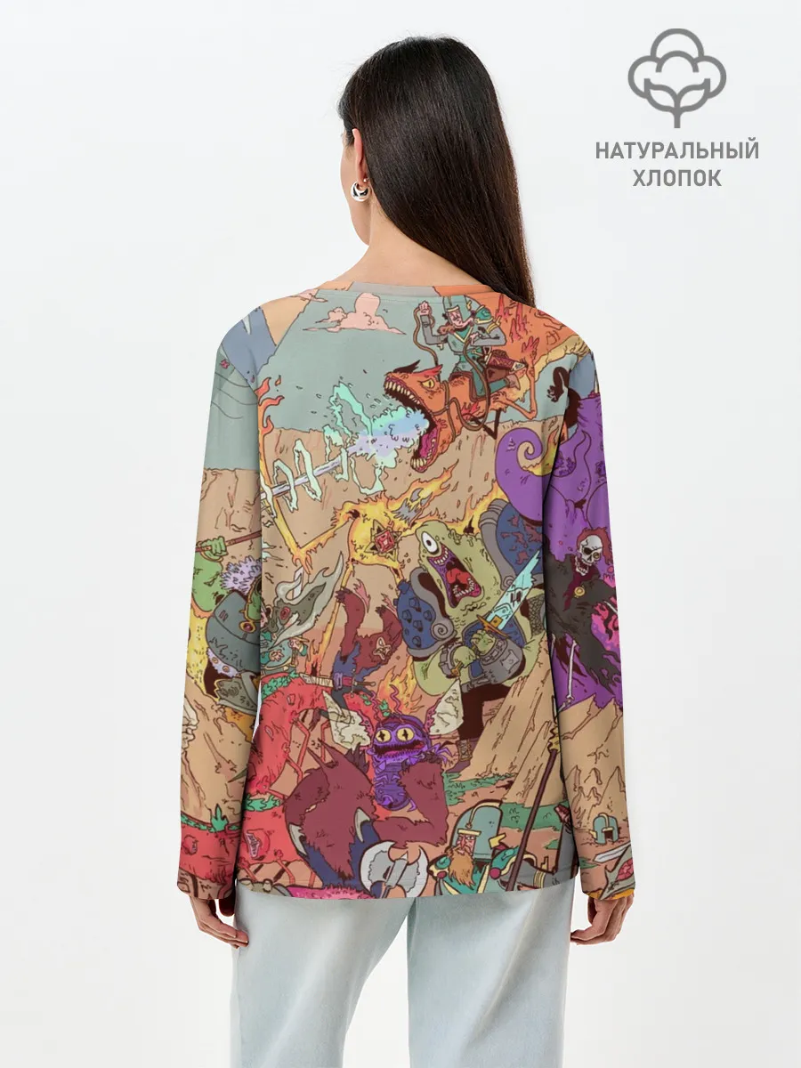 Лонгслив женский. Хлопок / MONSTER WAR | СЮРРЕАЛИЗМ
